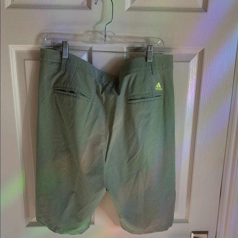 Adidas Light Sage Green Flat Front Bermuda Shorts